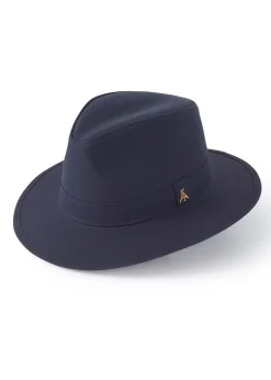 Darsham Wax Fedora - Navy
