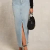 Denim Maxi Skirt - Vintage Indigo