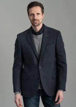 Donegal Tweed Jacket - Salt and Pepper Blue