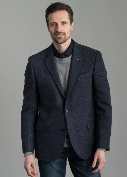 Donegal Tweed Jacket - Salt and Pepper Blue