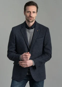 Donegal Tweed Jacket - Salt and Pepper Blue