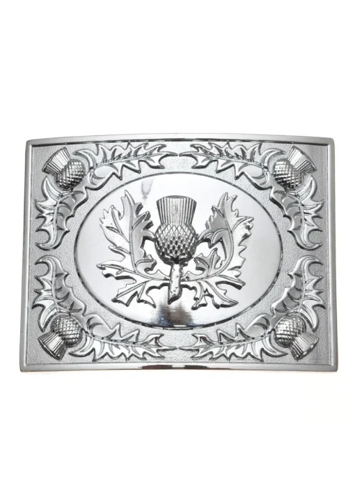 Double Thistle Chrome Buckle