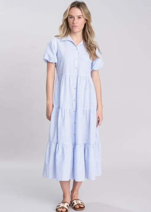 Dovestone Dress - Blue and White Stripe