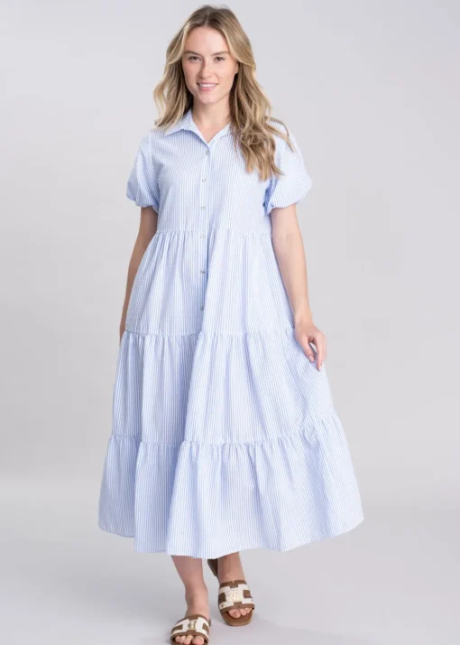 Dovestone Dress - Blue and White Stripe