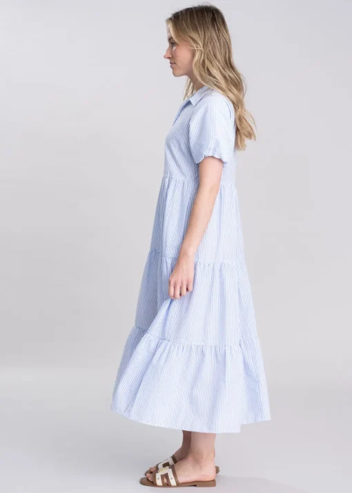 Dovestone Dress - Blue and White Stripe