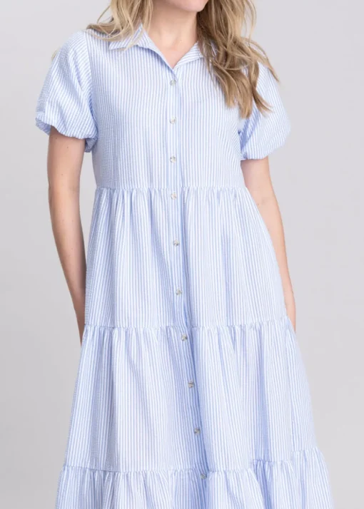 Dovestone Dress - Blue and White Stripe