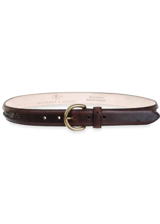 Drayton Feather Belt - Chocolate