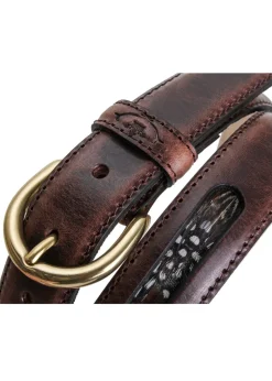 Drayton Feather Belt - Chocolate