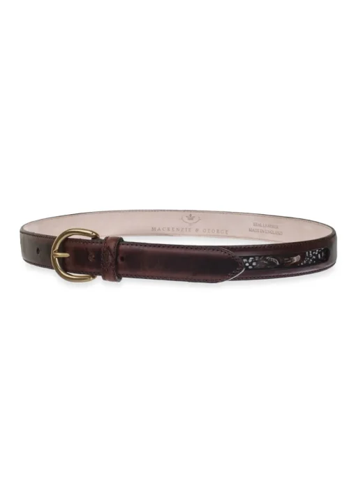 Drayton Feather Belt - Chocolate