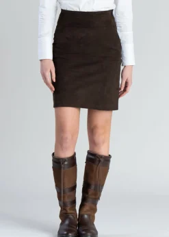 Elena Suede Skirt - Brown