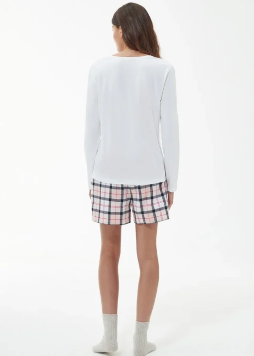 Etta Henley Pyjama Set - Pink and Navy Tartan