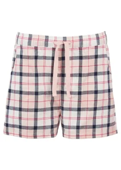 Etta Henley Pyjama Set - Pink and Navy Tartan