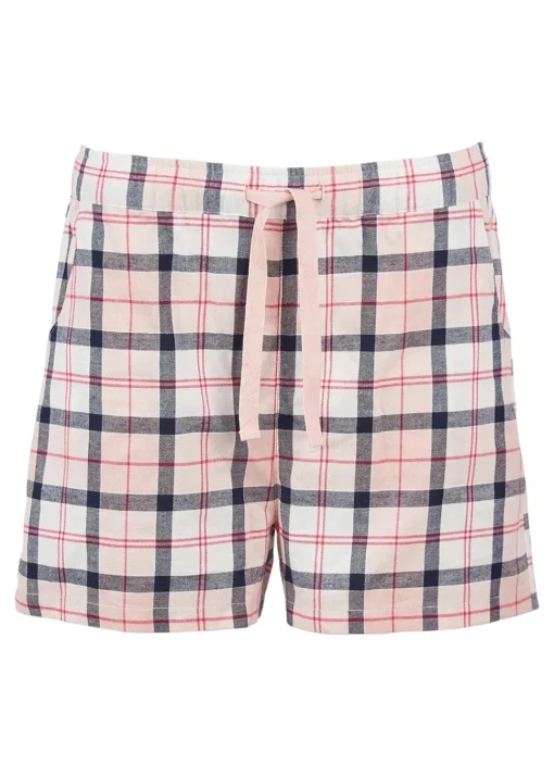 Etta Henley Pyjama Set - Pink and Navy Tartan