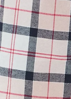 Etta Henley Pyjama Set - Pink and Navy Tartan