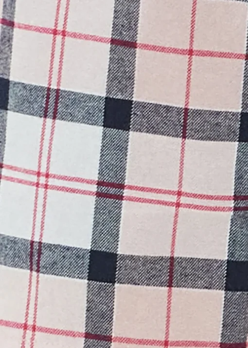 Etta Henley Pyjama Set - Pink and Navy Tartan