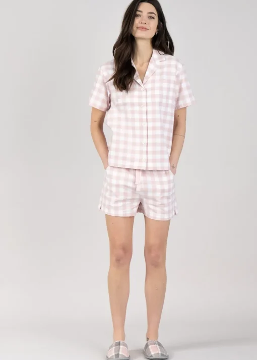 Etta Pyjama Set - Light Pink Gingham