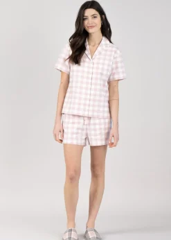 Etta Pyjama Set - Light Pink Gingham