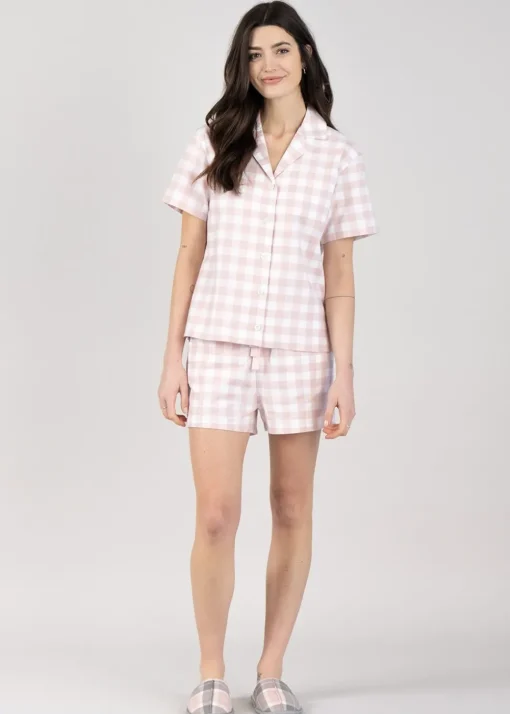 Etta Pyjama Set - Light Pink Gingham