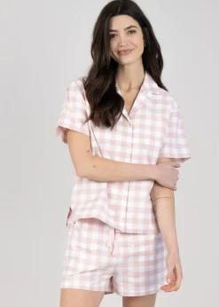 Etta Pyjama Set - Light Pink Gingham