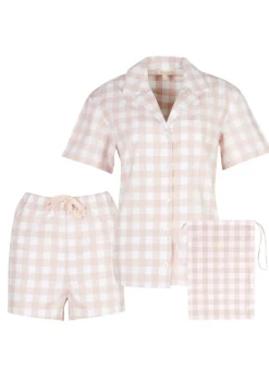 Etta Pyjama Set - Light Pink Gingham