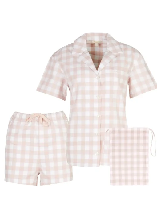 Etta Pyjama Set - Light Pink Gingham