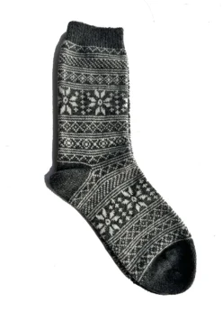 Fairisle Cashmere Socks - Flannel