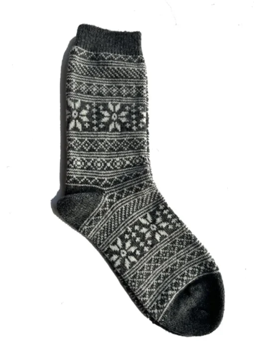 Fairisle Cashmere Socks - Flannel