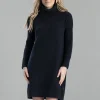 Filey Roll Neck Dress - Navy