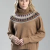 Filey Roll Neck Jumper - Warm Sand