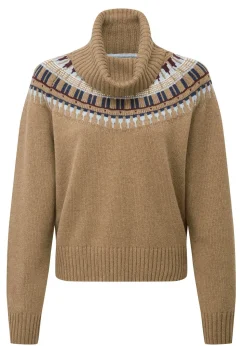 Filey Roll Neck Jumper - Warm Sand