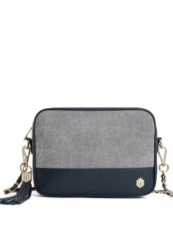 Finsbury Cross Body Bag - Denim Suede