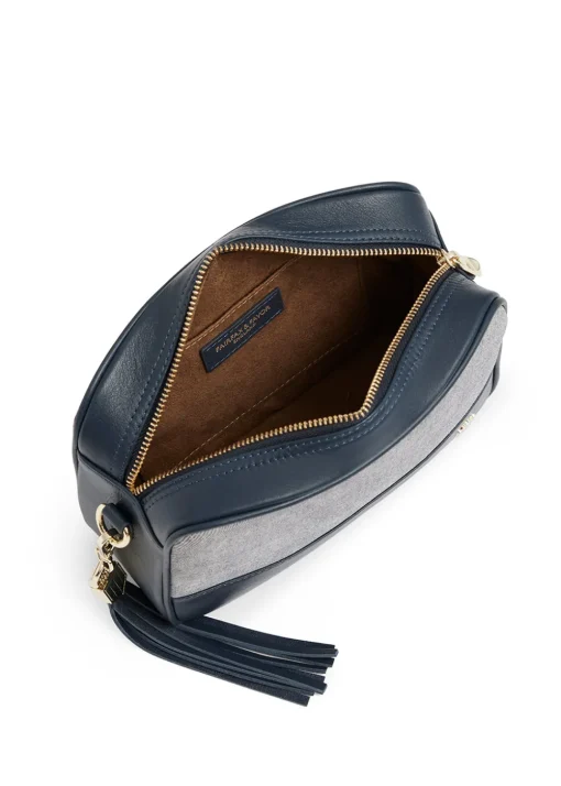 Finsbury Cross Body Bag - Denim Suede
