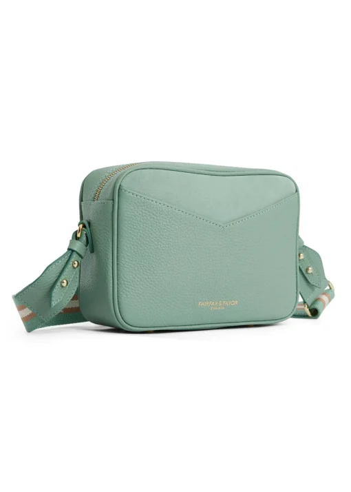 Finsbury Cross Body Bag - Mint Suede