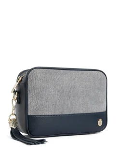Finsbury Cross Body Bag - Denim Suede