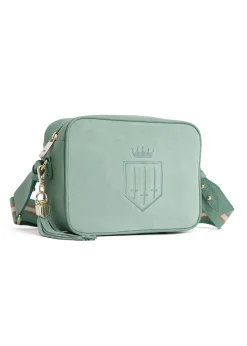 Finsbury Cross Body Bag - Mint Suede
