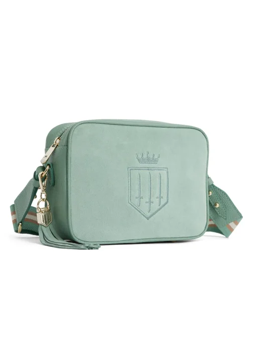 Finsbury Cross Body Bag - Mint Suede
