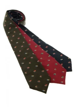 Fishing Hook Silk Tie - Wine