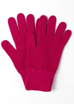 Fliss Lambswool Gloves - Cranberry