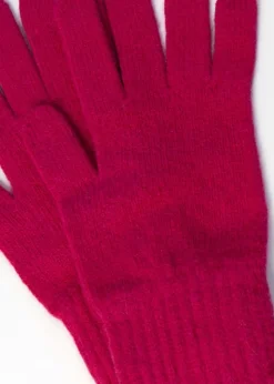 Fliss Lambswool Gloves - Cranberry