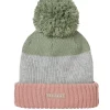 Flitcham Cold Weather Bobble Hat - Pink, Green and Grey