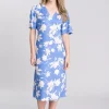 Floral Print Dress - Perfect Blue