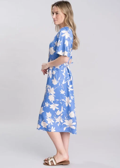 Floral Print Dress - Perfect Blue