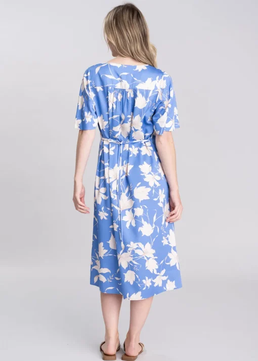 Floral Print Dress - Perfect Blue
