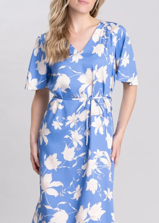 Floral Print Dress - Perfect Blue