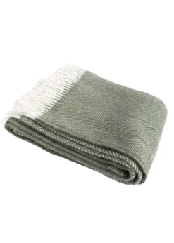 Fortrose Fishbone Throw - Olive