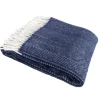 Fortrose Fishbone Throw - Navy