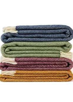 Fortrose Fishbone Throw - Rosewood