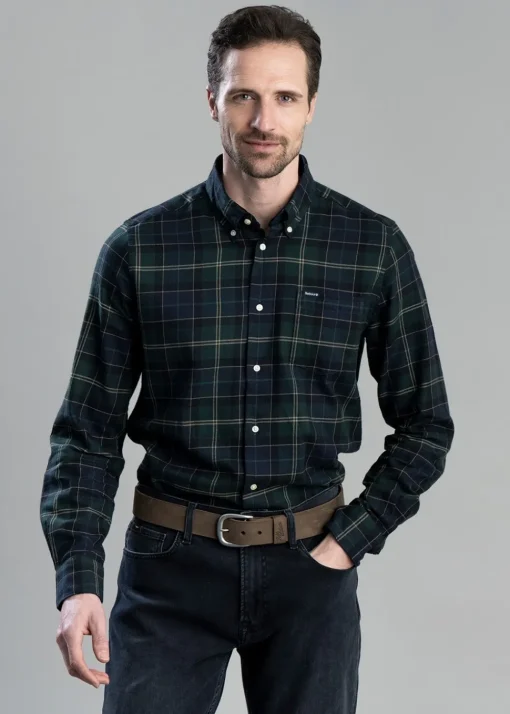 Fortrose Tailored Tartan Shirt - Green Loch