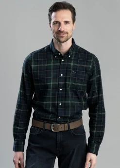 Fortrose Tailored Tartan Shirt - Green Loch