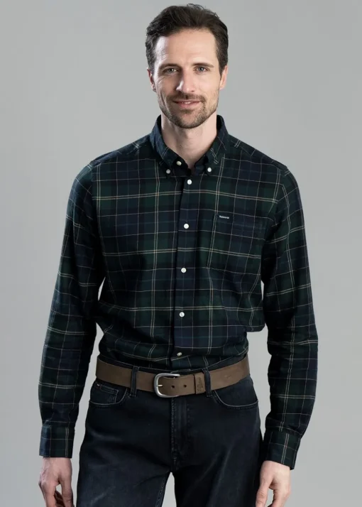 Fortrose Tailored Tartan Shirt - Green Loch